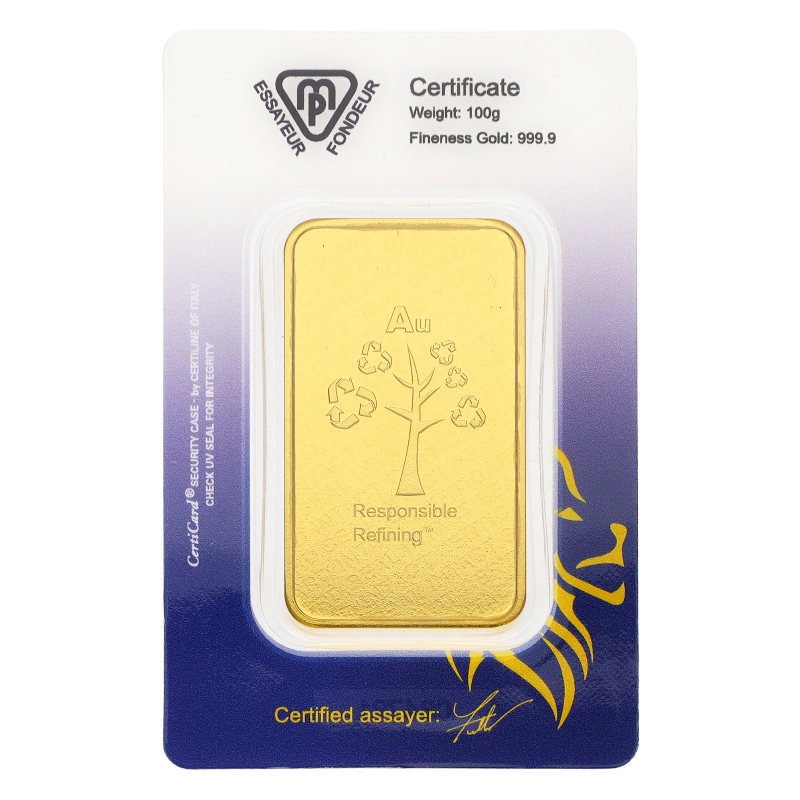 100 Gram Metalor Swiss Gold Bullion Bar - Image 2